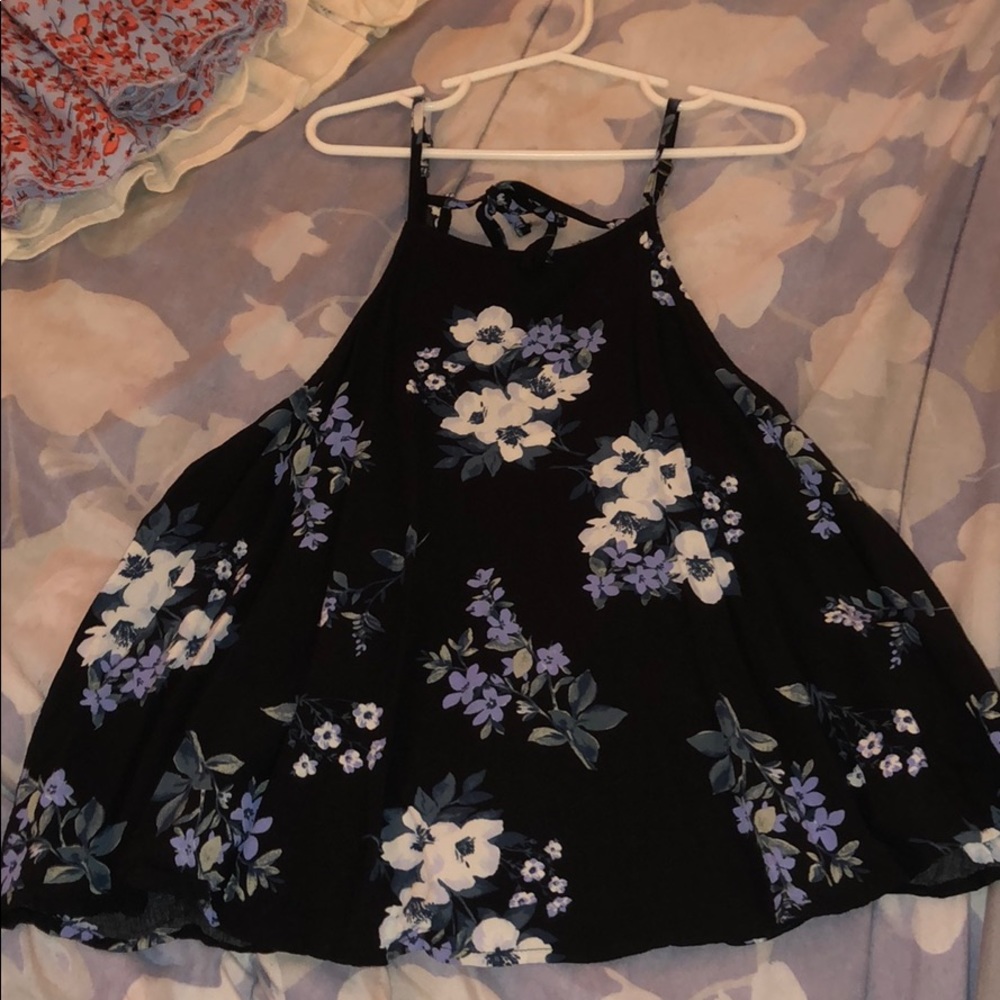 hollister floral tank top